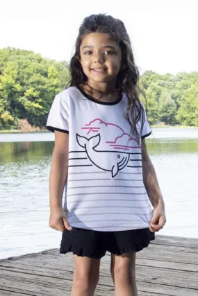 Art & Eden Whale Girls Tee