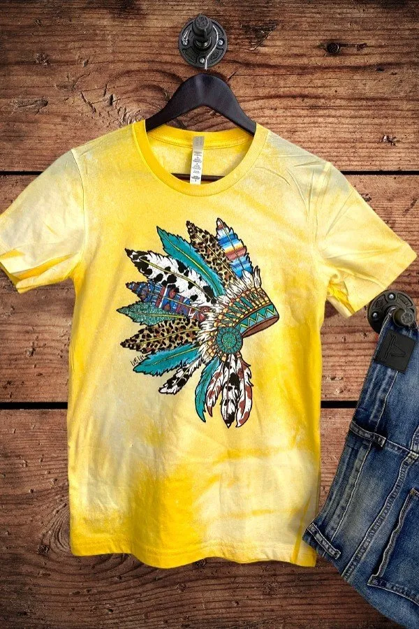 BC BL PRINT HEAD DRESS - BLEACHED YELLOW