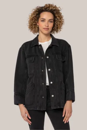 Black Denim Chore Jacket