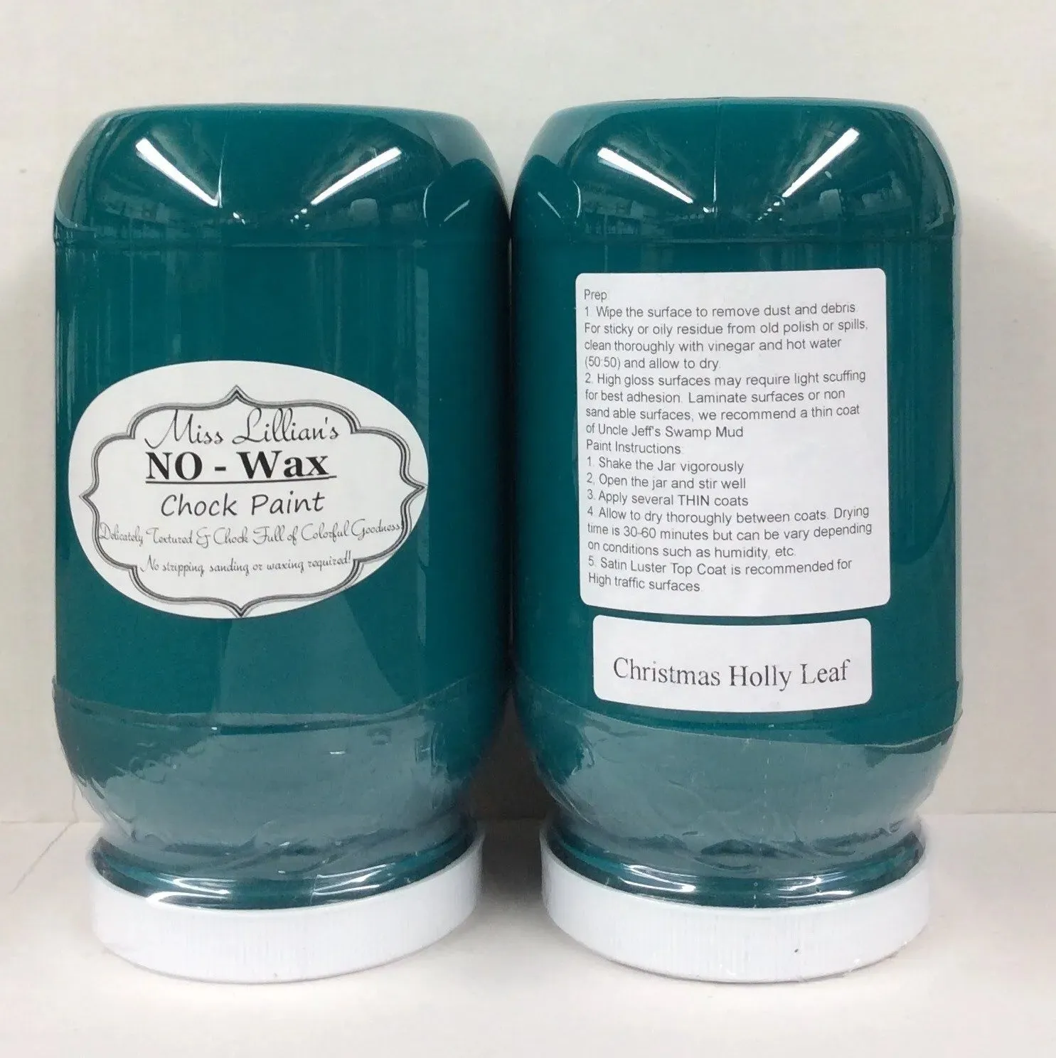 Christmas Holly Leaf - Green Chalk Paint 8oz - Miss Lilian's No Wax Chock Paint