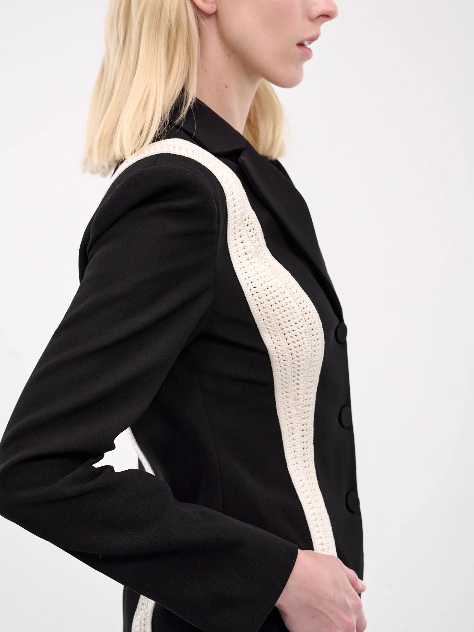 Crochet Blazer (FW2444-BLACK)