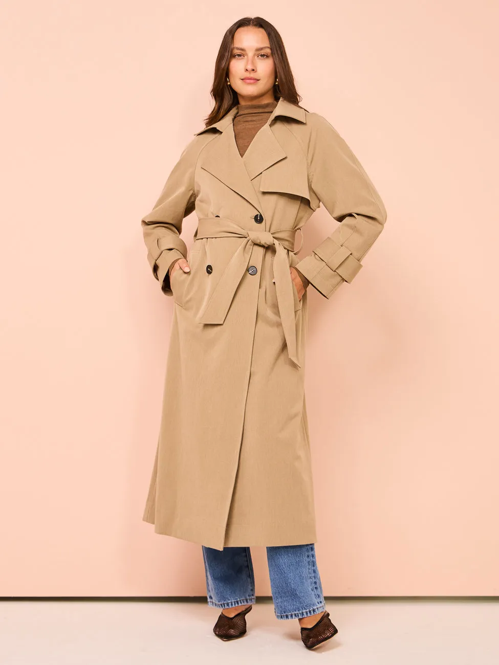 Elka Collective Nikko Trench in Caramel