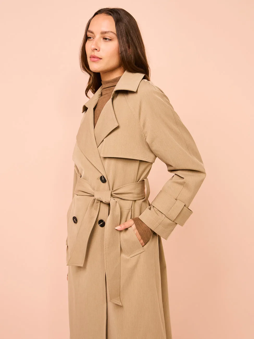 Elka Collective Nikko Trench in Caramel