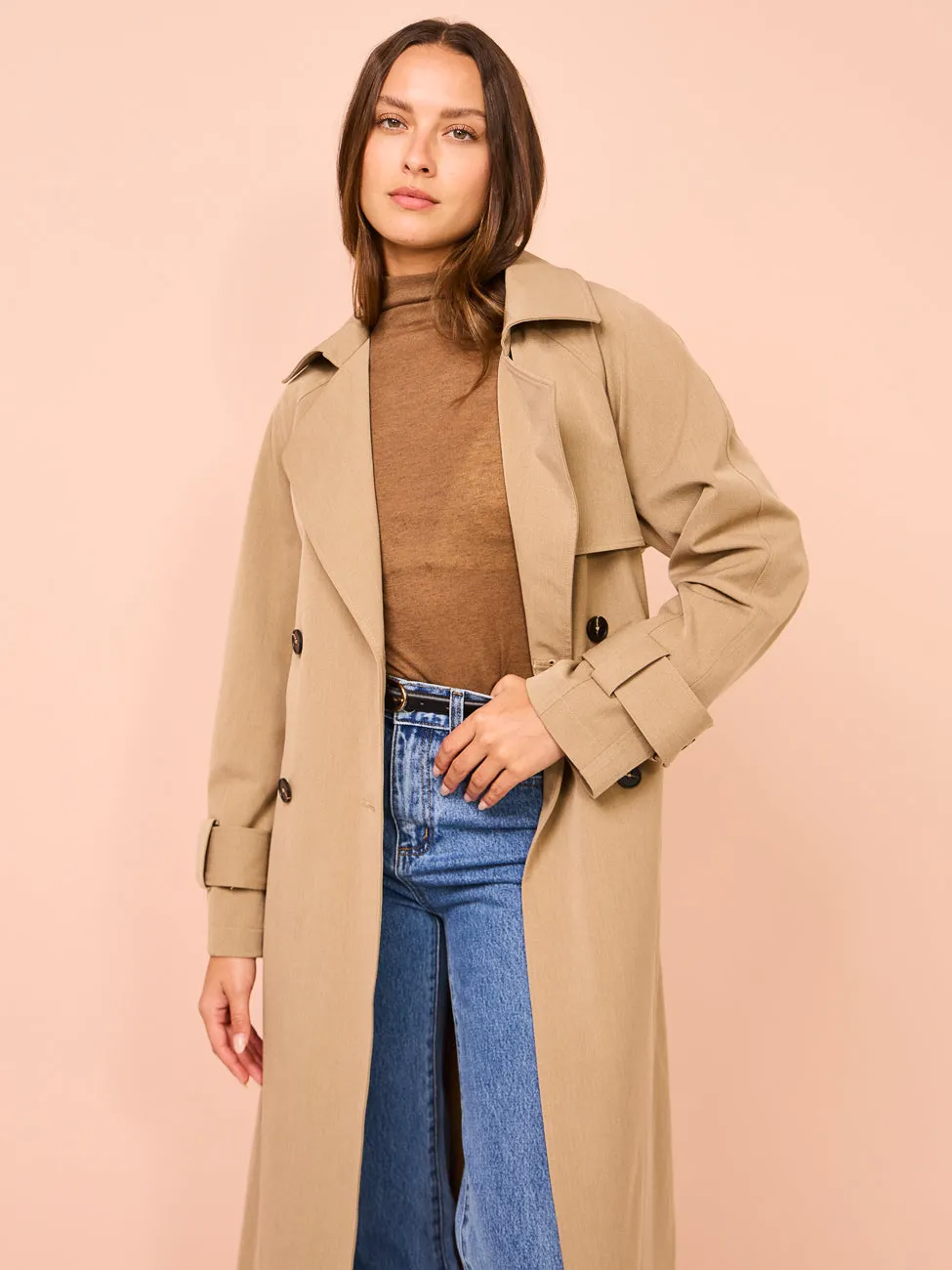 Elka Collective Nikko Trench in Caramel