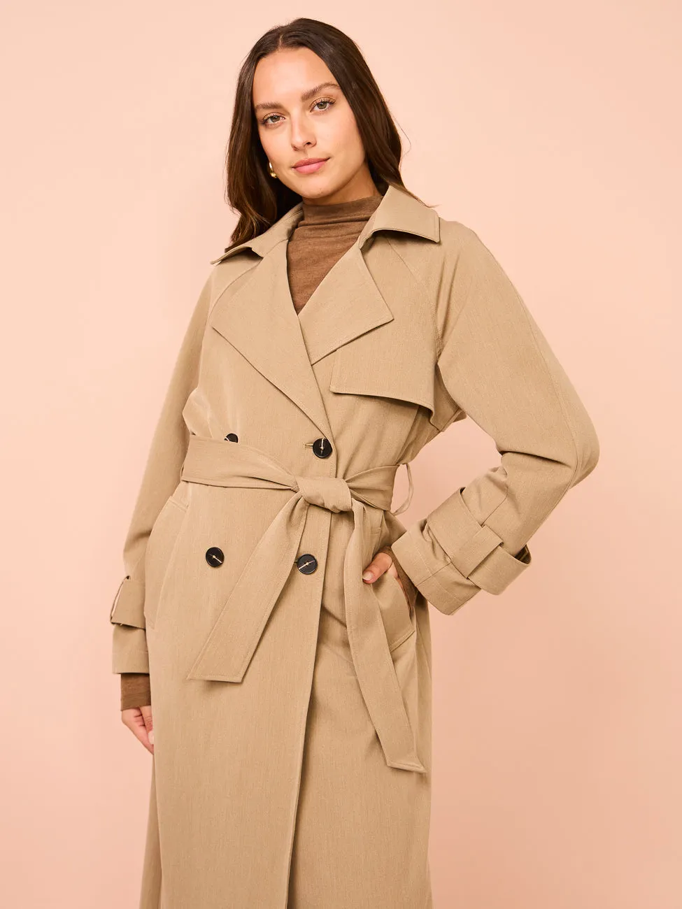 Elka Collective Nikko Trench in Caramel