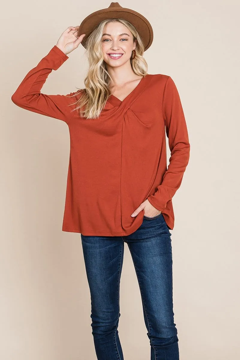 Fold knotted Twist Sweatshirts