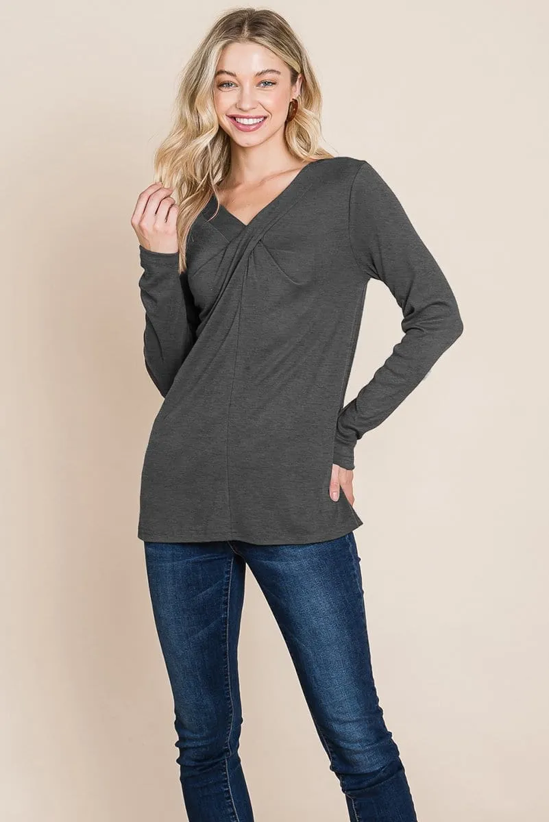 Fold knotted Twist Sweatshirts