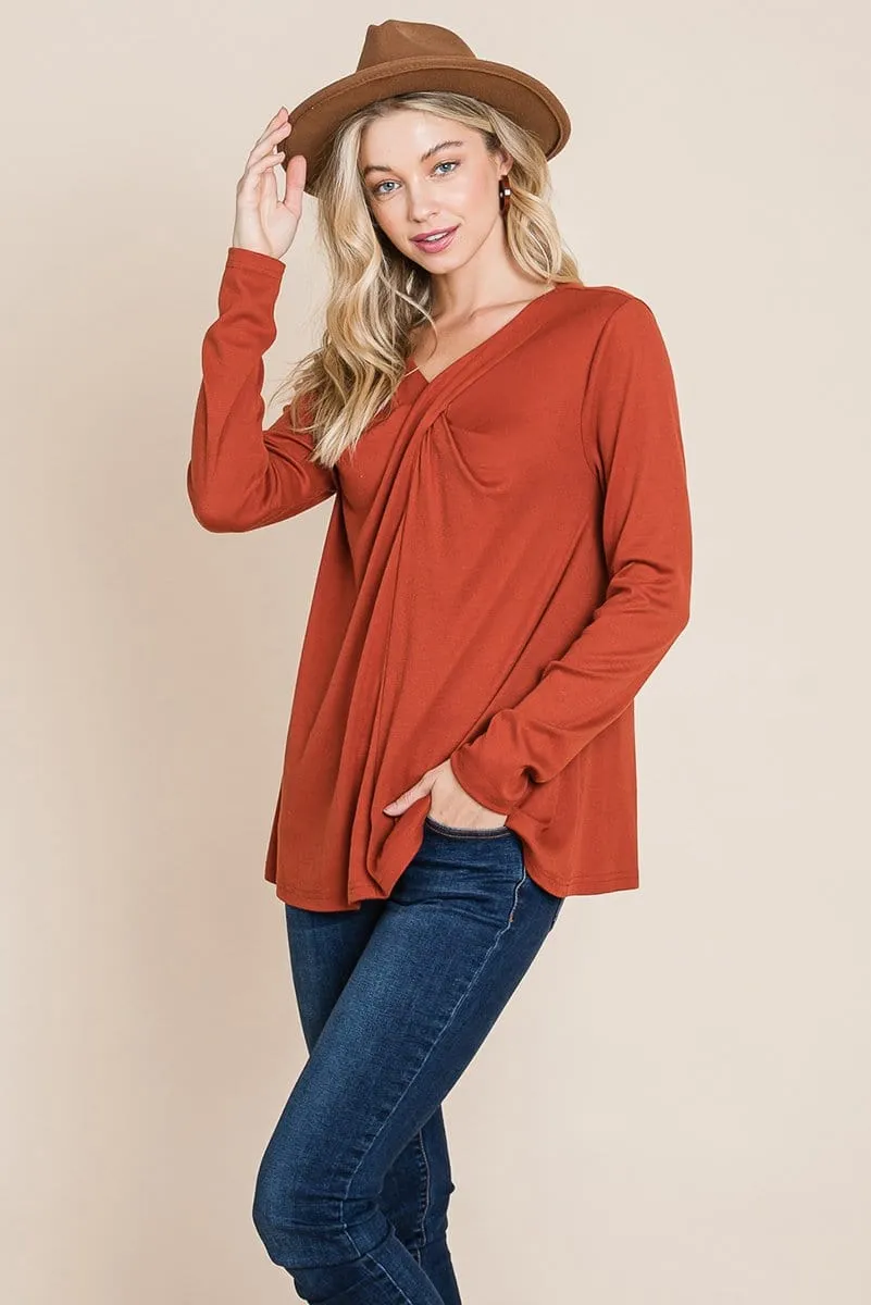 Fold knotted Twist Sweatshirts