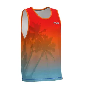 FXR Attack UPF Tank Top Tropical Sunset Orange