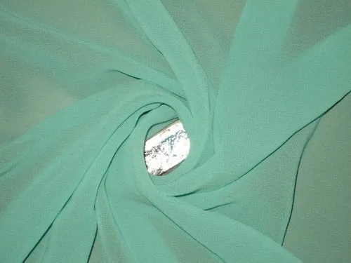 GEORGETTE FABRIC Light Sea Green color 44&quot;