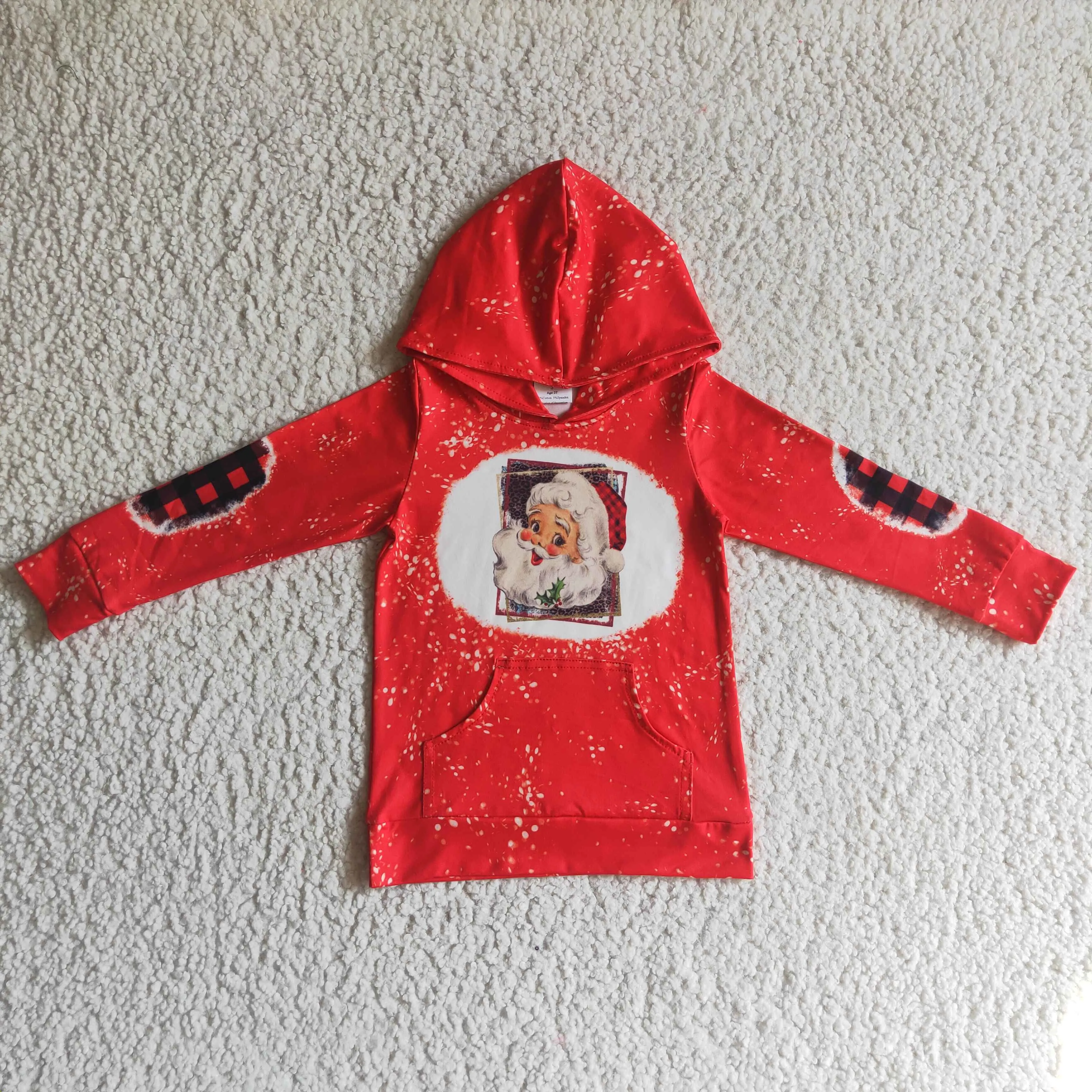 girls Christmas red Hoodies tops GT0052