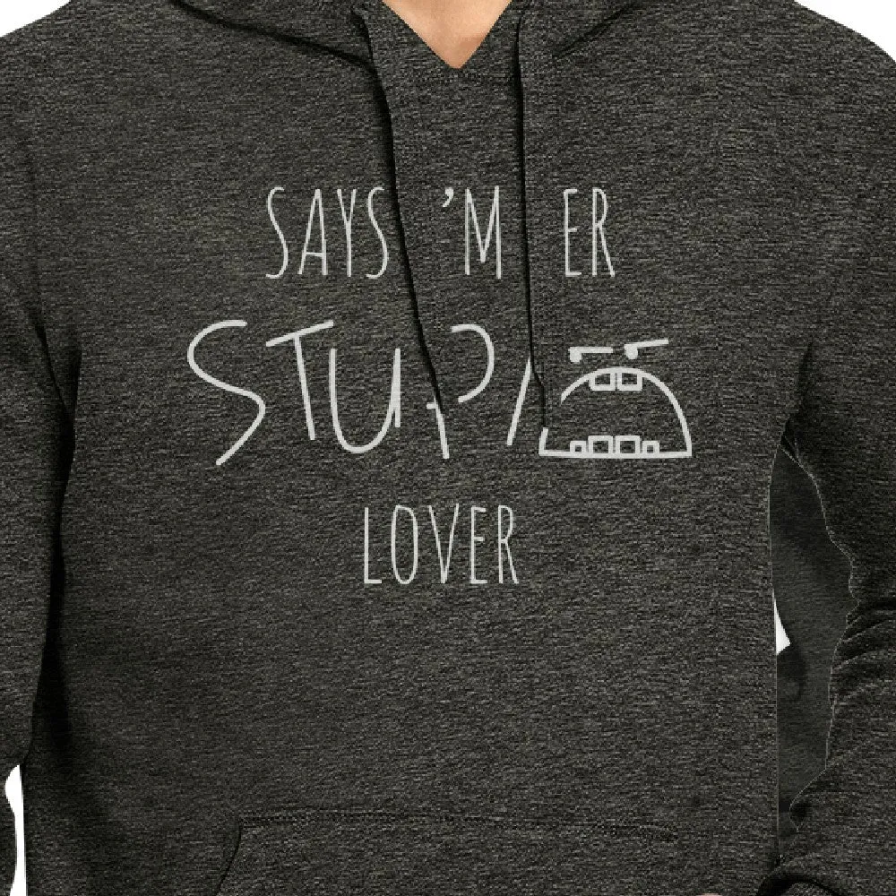 Her Stupid Lover And My Stupid Lover Matching Couple Dark Grey Hoodie