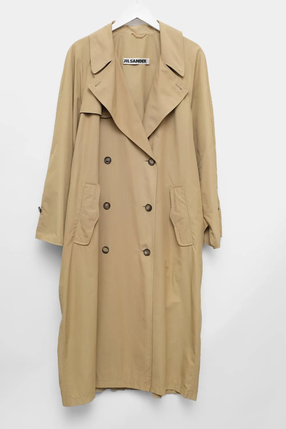 JIL SANDER CLASSY BEIGE VINTAGE TRENCH COAT