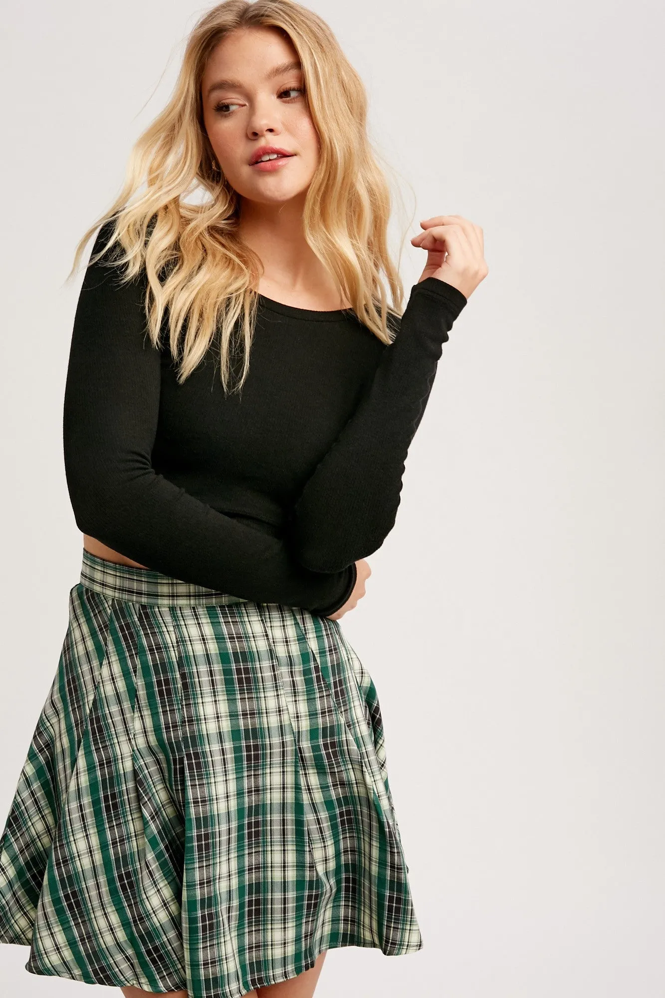 Kara Plaid Skirt