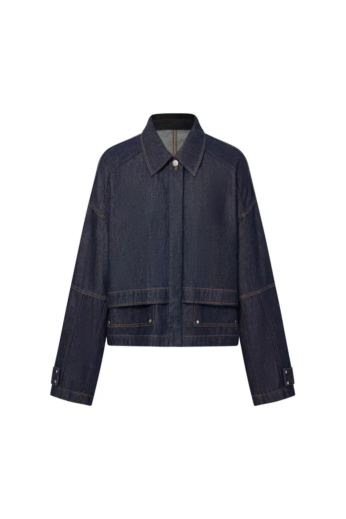 Karlie Jacket in Silk-Modal Denim