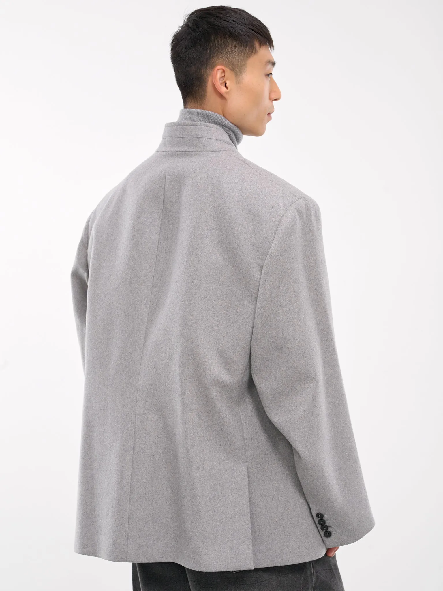 Lapelless Blazer (HMMZ15011A-HZ137X-LIGHT-GREY)