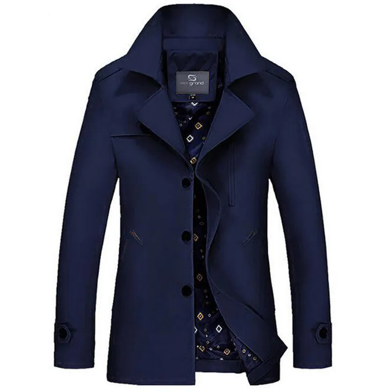 Men's Fashion Turn-Down Collar High Quality Coat