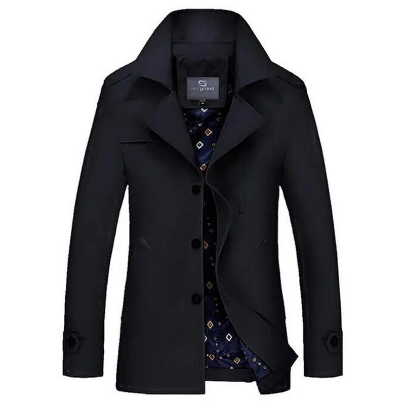 Men's Fashion Turn-Down Collar High Quality Coat