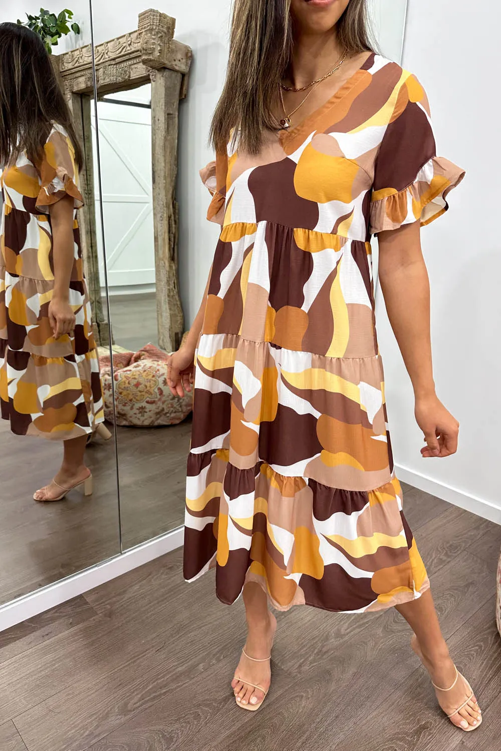 Michelle Midi Print Dress