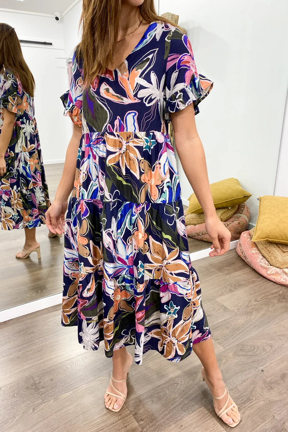 Michelle Midi Print Dress