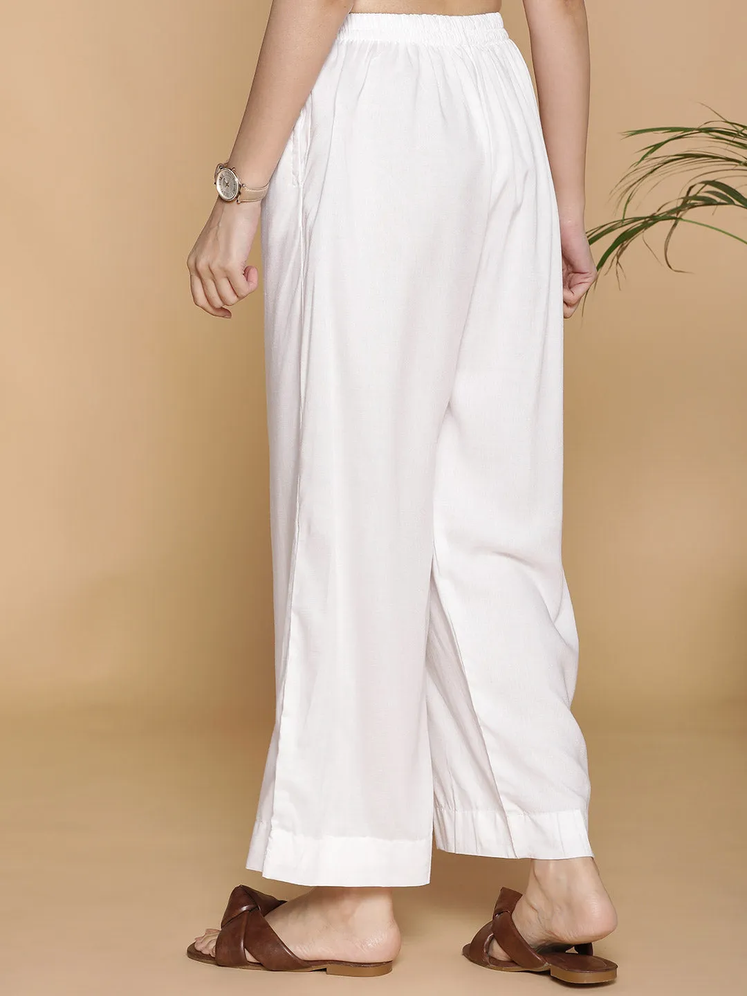 MilkyWhite Palazzo Pants