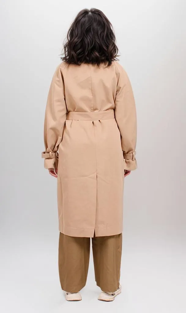 o194908-LONG TRENCH COAT - BEIGE