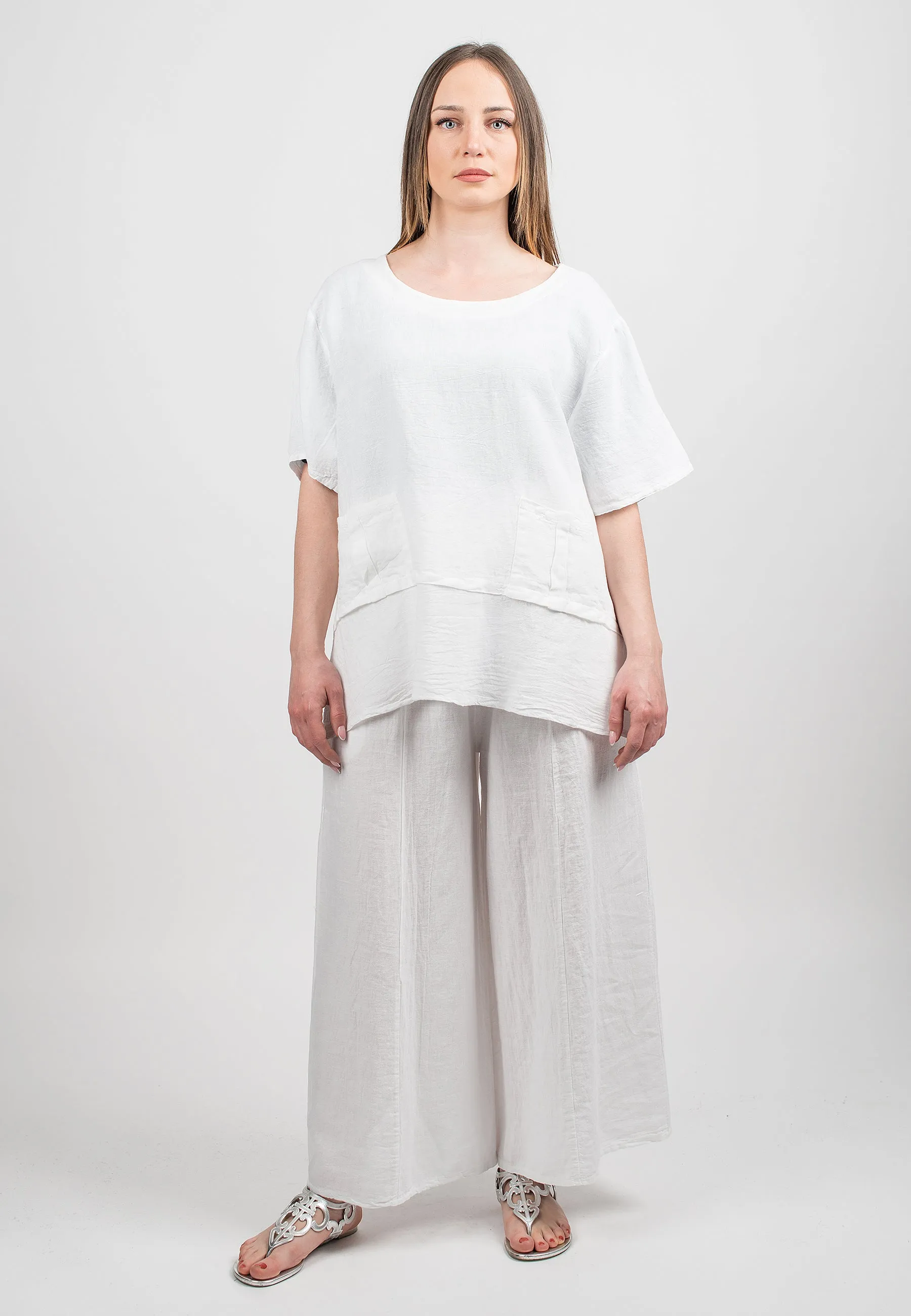 Palazzo trousers 100% linen