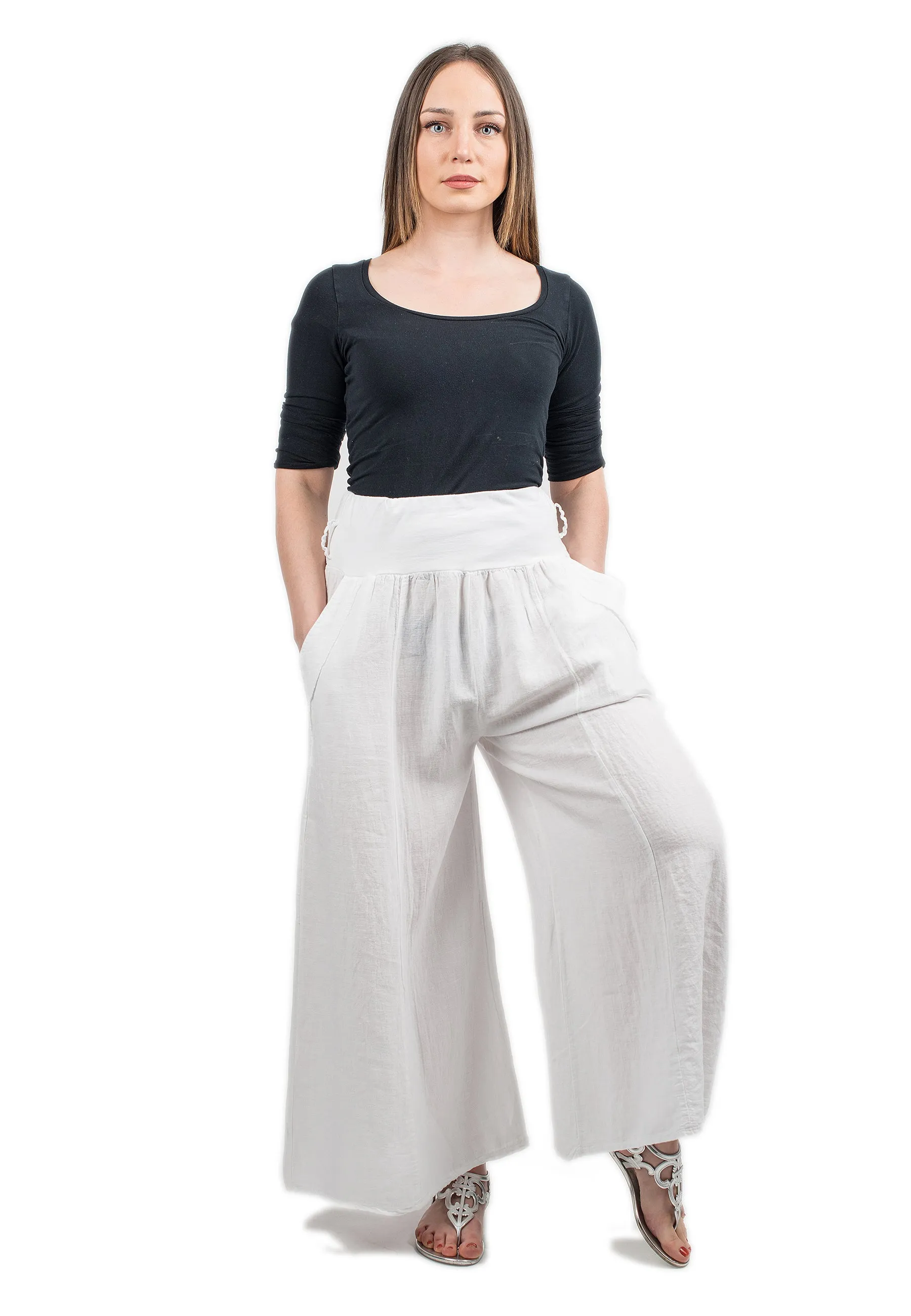 Palazzo trousers 100% linen