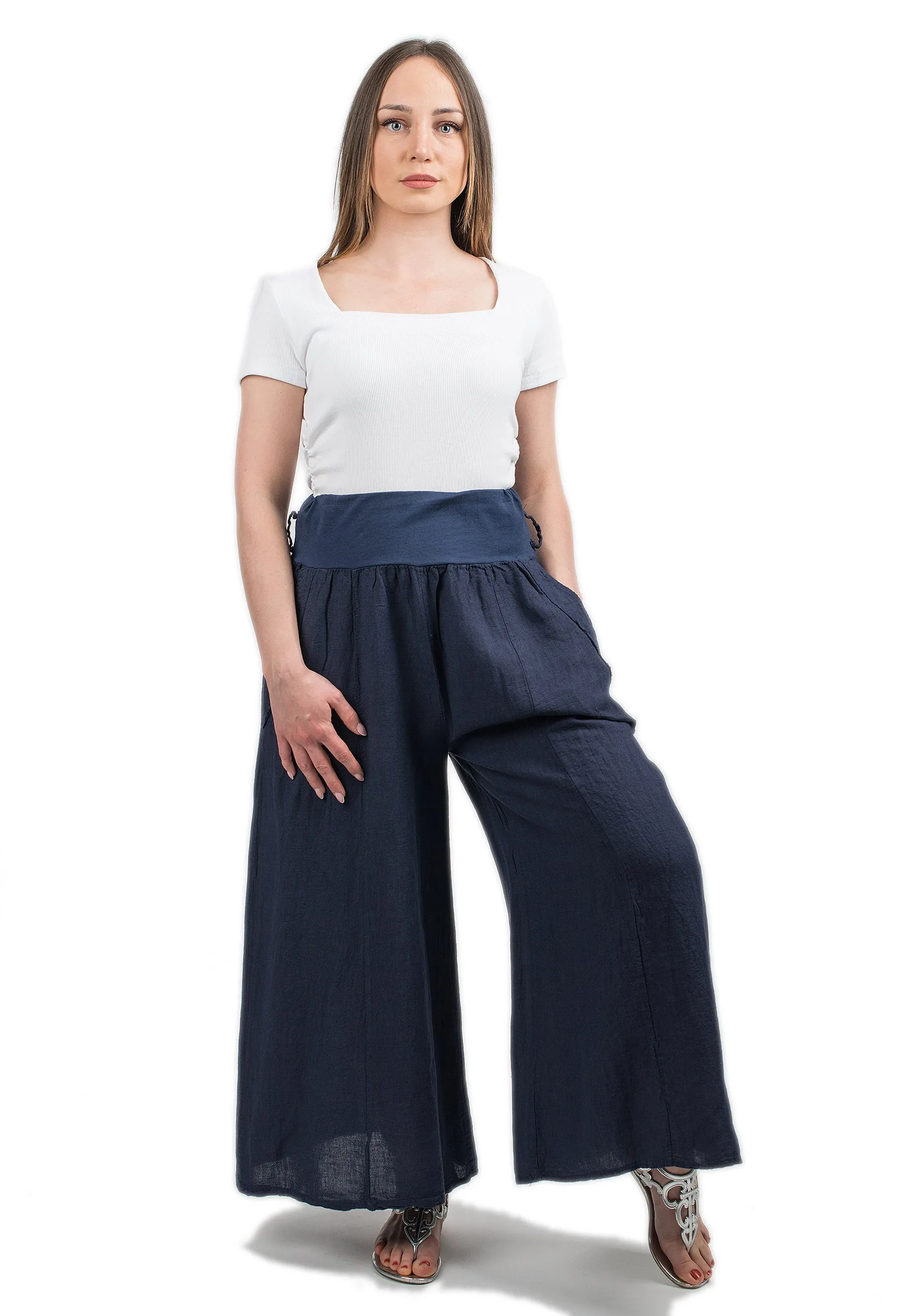 Palazzo trousers 100% linen