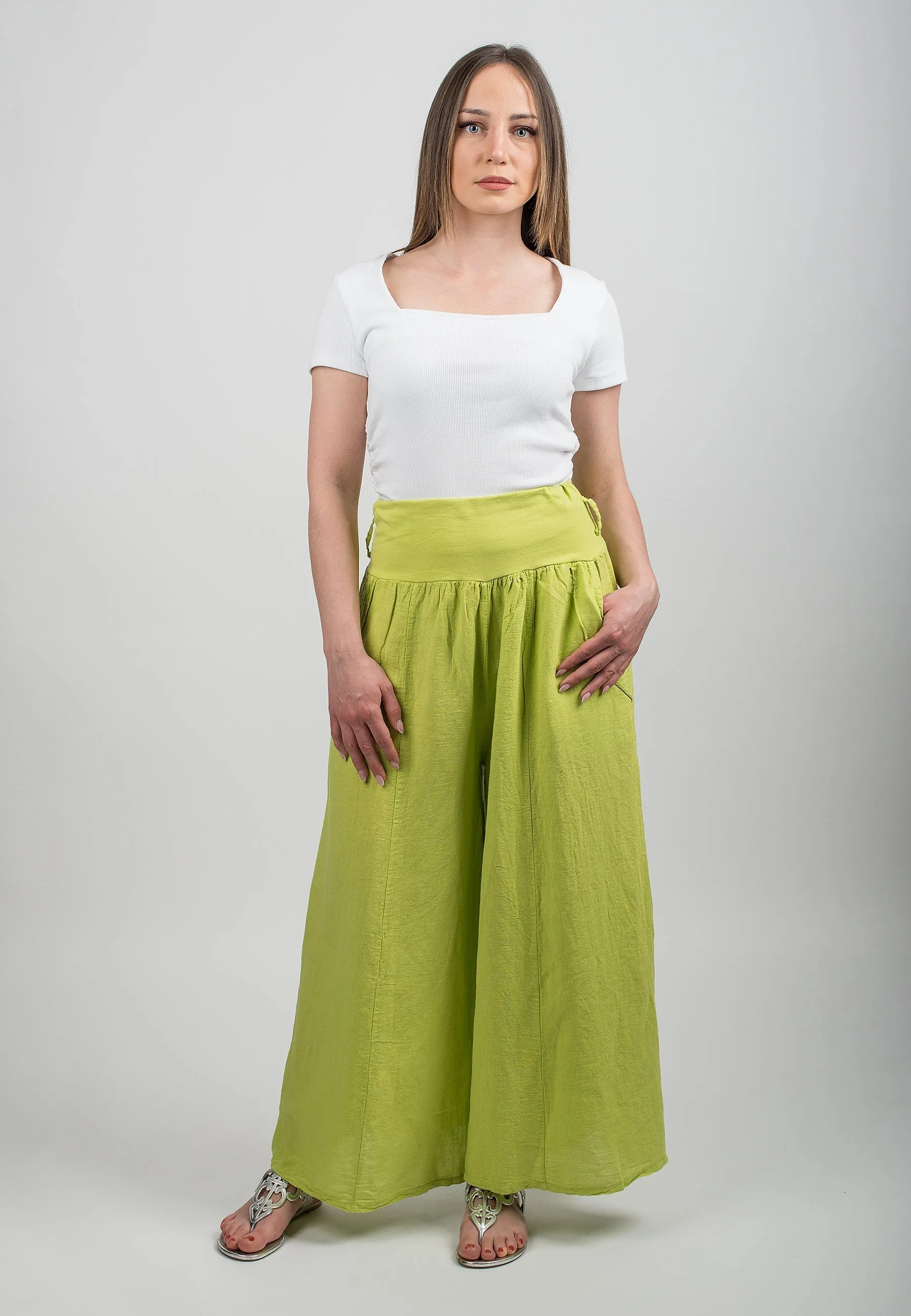 Palazzo trousers 100% linen