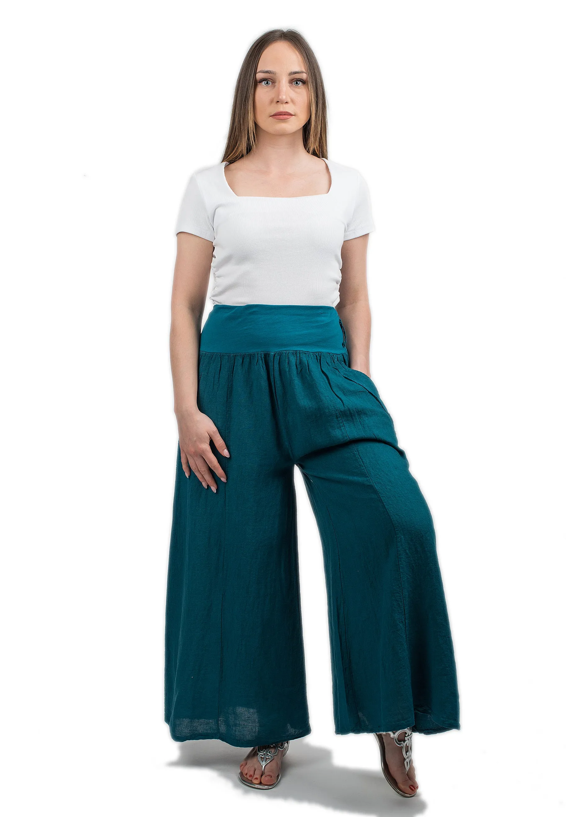 Palazzo trousers 100% linen