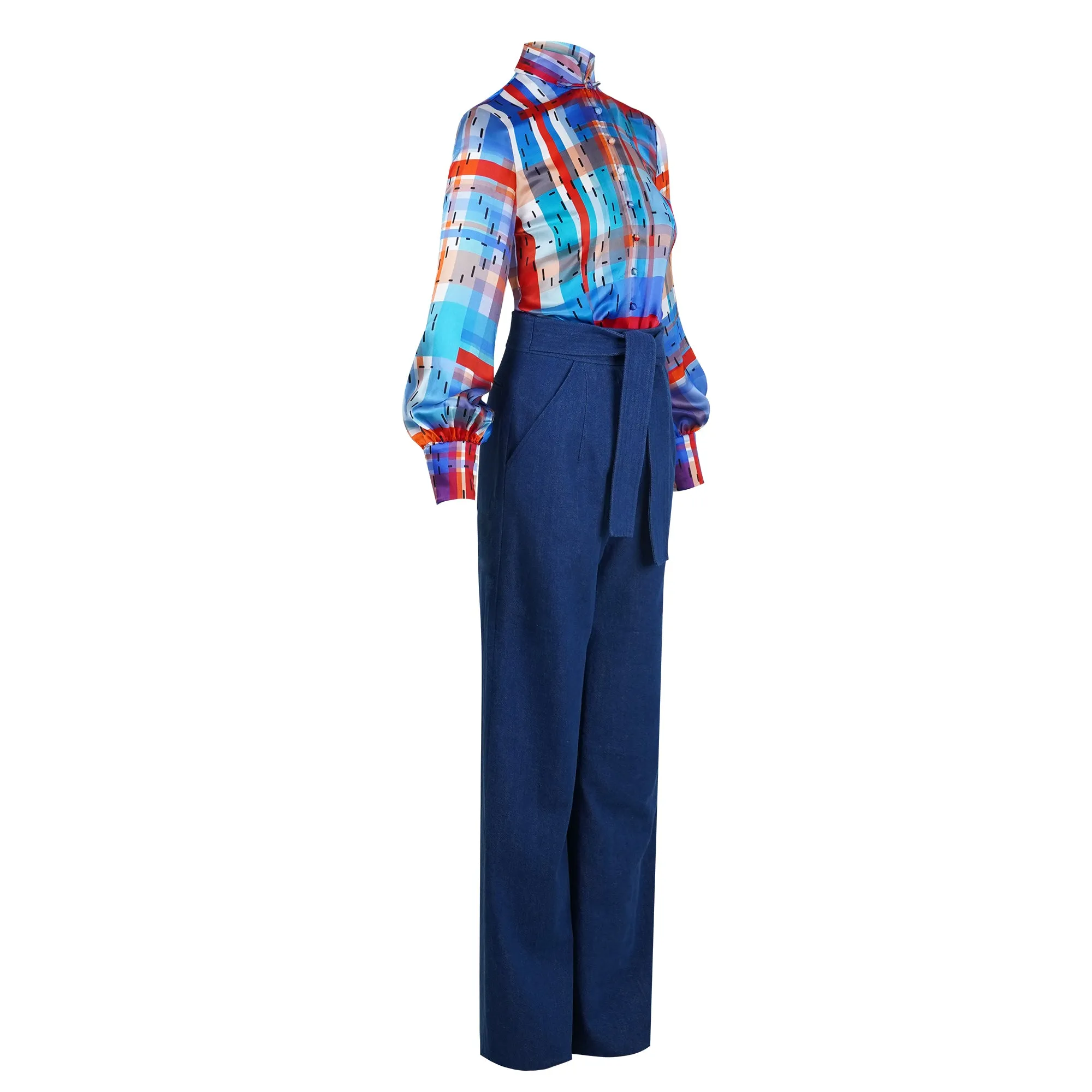 【POWERSTRIDE】Indigo Palazzo Pants (紅白藍)