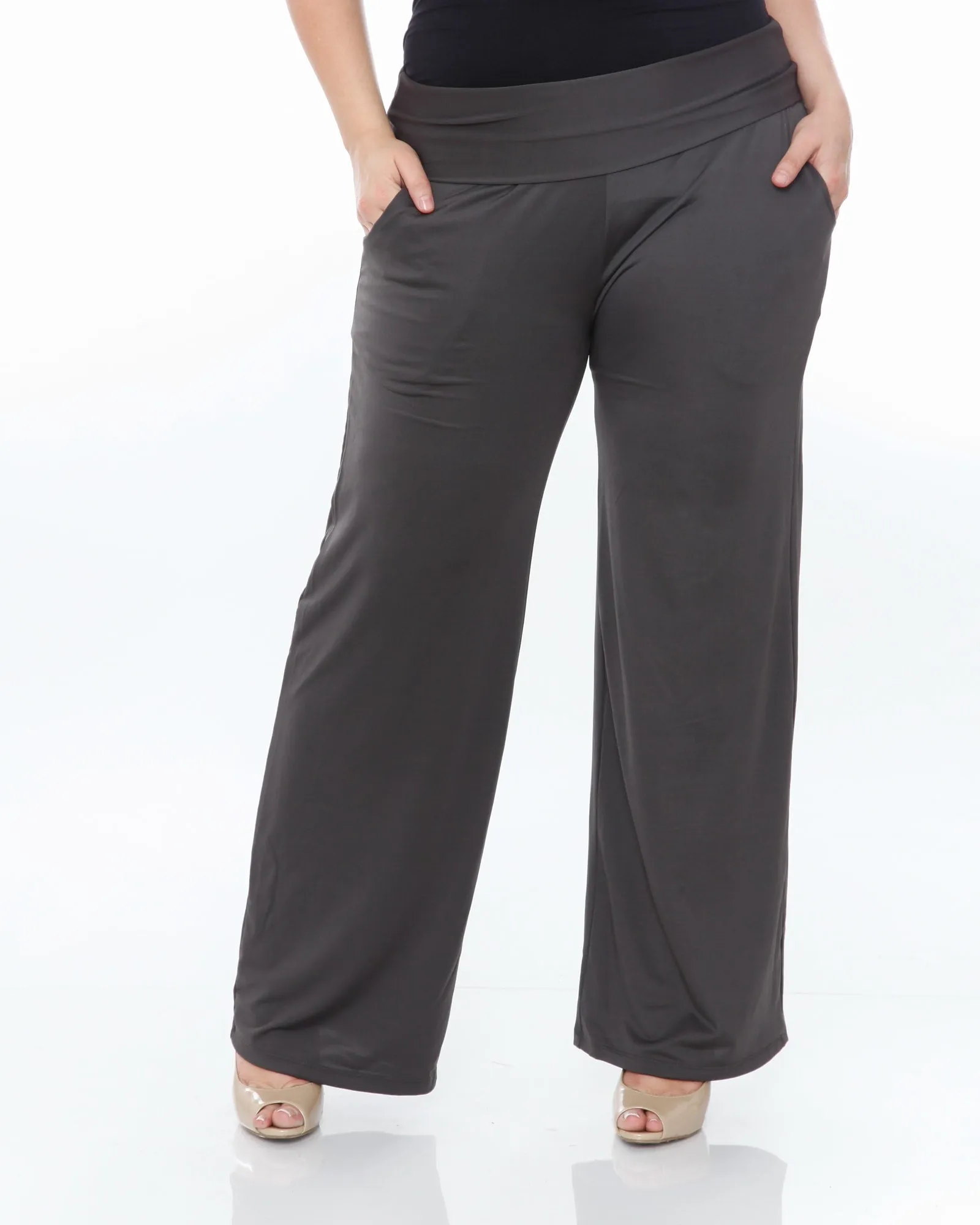 Solid Palazzo Pants | Charcoal