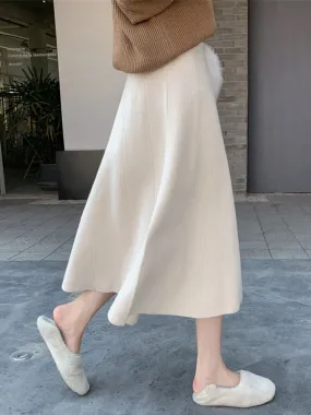 Stylish A-Line Solid Color Skirts Bottoms