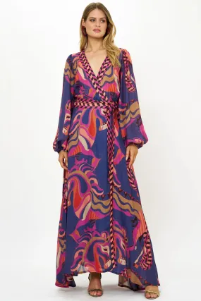 WRAP MAXI DRESS - ARABIA